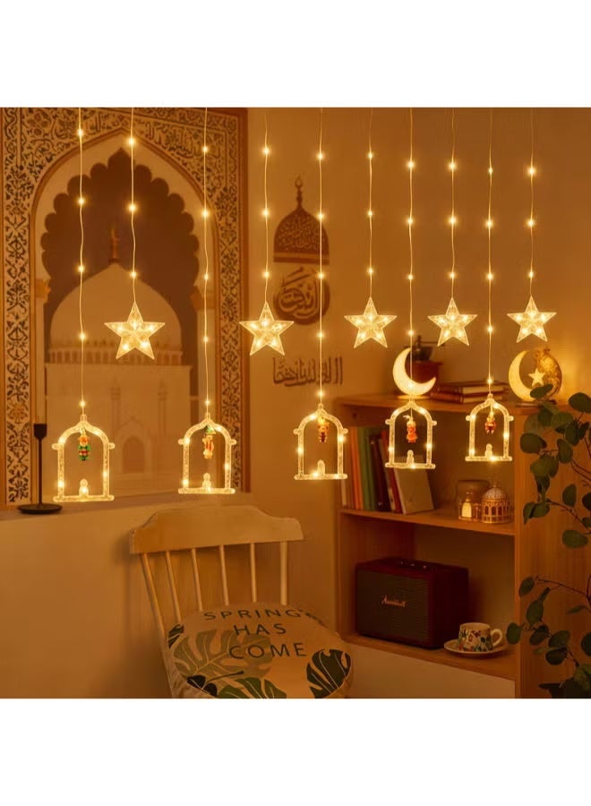 أضواء سلسلة LED تعمل بمنفذ USB، 8 أوضاع إضاءة، للأعياد الإسلامية - Image 2